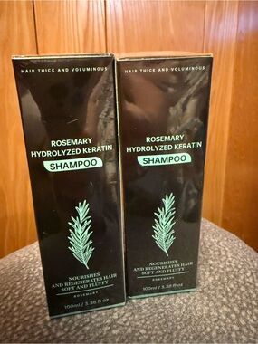 Rosemary Hydrolyzed Keratin Shampoo - Black/Green